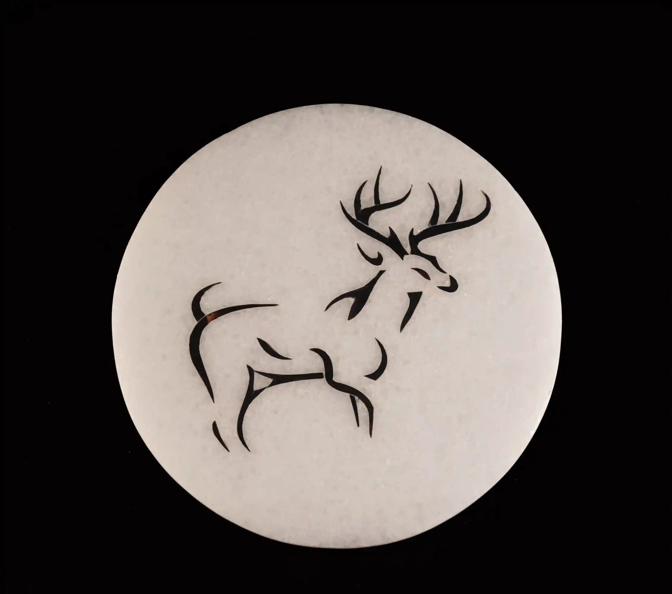 Marble Coaster with Iridescent Brown Shell